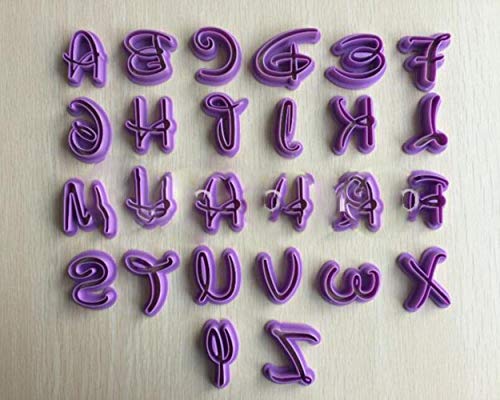 DACCU Moldes para Tartas con Forma de Letra Inglesa para decoración de Tartas y Pasteles, 26 Unidades