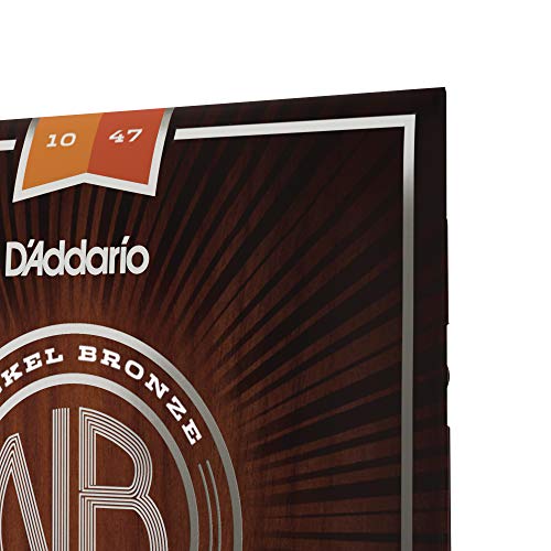 D'Addario NB1047 - Juego de cuerdas acústicas, Extra Light 10-47