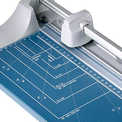 Dahle - Cizalla para papel (46,4 x 21,3 x 7,3 cm, longitud de corte 320 mm, capacidad de corte 0,8 mm, tamaño A4), color azul