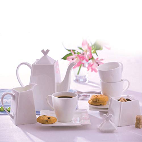 Dajar kubiko Café – Set 17 Piezas, Porcelana, Blanco, 27,3 x 19,7 x 24,7 cm, – Unidades