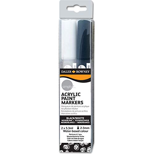 Daler Rowney Simply Set, Blanco y Negro, 2 x 5,3 ml