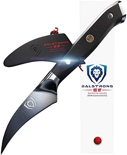 DALSTRONG Cuchillo Pelador Pico de Loro - Shogun Series - Acero Japonés AUS-10V - Tratamiento Térmico - 7,6 cm - Con Funda