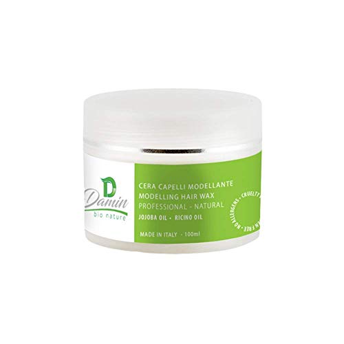 Damin Bio Nature Pomada Pelo Natural Crema fijación media y brillo suave para moldeado del cabello Hombre Mujer Niños y Infantil 100ml