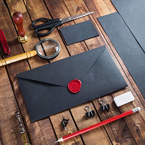 Dancepandas Kit de Sellos de Cera 12PCS Sellado de Cera Palo de Lacre Barras de Cera Con 2 Cuchara Invitaciones de boda Tarjetas de regalo Papelería Papelería Sellos de sobre Sellado Cera Palos