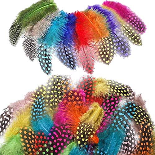 Dancepandas Plumas de Colores Carnaval 500PCS Plumas de Gallo Decoracion Plumas Manualidades Colores para Manualidades de Bricolaje, Aretes de Bricolaje, Decoración para el Hogar, Boda, Fiesta