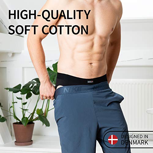 DANISH ENDURANCE Slip para Hombre en Coton Pack de 3 (Negro, Medium)