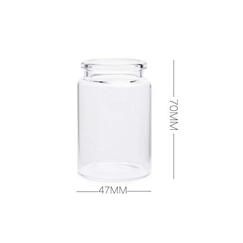 Danmu Art - 6 tarros de cristal con tapones de corcho (80 ml, 47 x 70 mm)