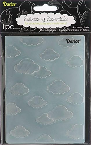 Darice Carpetas de estampación, Plantilla Nubes, Plastic, 10,8 x 14,6 cm