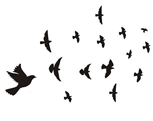 Da.Wa Etiqueta Adhesiva de Pared de Pájaro Diseño Decorativo de Búho para Cafetería, Restaurante, Cocina, Sala de Estar