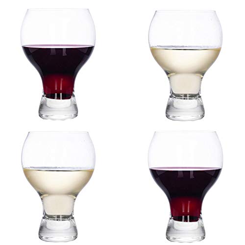 Dawsons Living - Copas de vino sin tallo, hechas a mano, aptas para copas de cóctel y ginebra, 520 ml, paquete de 4 copas