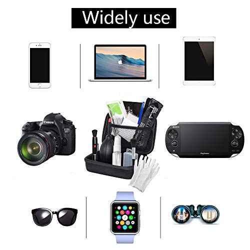 Daymi - Kit profesional para cámara fotográfica con bolsa impermeable, lápiz de limpieza de lentes, paño de limpieza y cepillo de lentes, especialmente adecuado para DSLR, lente y sensor