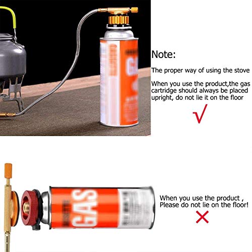 Dazspirit Estufa de Gas Portátil Para Camping, Mini Quemador 3700W para Mochileros de Picnic con Encendido Piezoeléctrico, A Prueba de Viento, Estuche Portátil