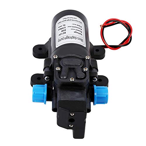 DC 12V Bomba de agua de alta presión Bomba de pulverización autocebante 5 L/min 116 PSI Bomba de diafragma de agua dulce para RV Camper Marine Boat