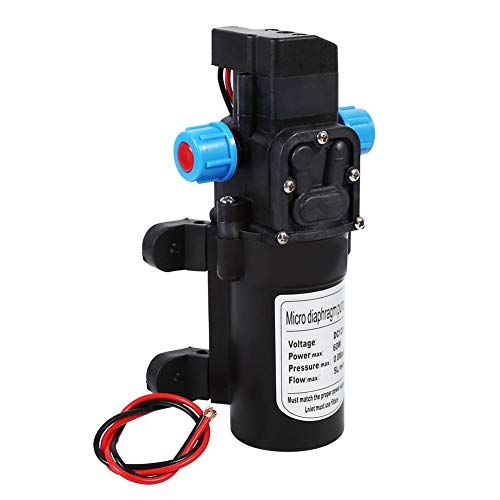 DC 12V Bomba de agua de alta presión Bomba de pulverización autocebante 5 L/min 116 PSI Bomba de diafragma de agua dulce para RV Camper Marine Boat