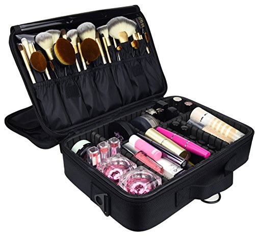 DCCN Maletín cosmético Profesional. Neceser Beauty Case Equipaje de Viaje con Correa