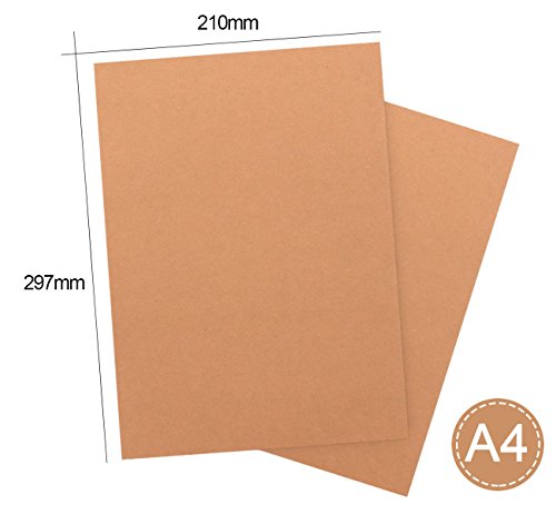 de 60 hojas Papel kraft DIN A4 320 g/m² de calidad Absofine Naturkarton de alta calidad Brown Natural fuerza Card Kraftkarton