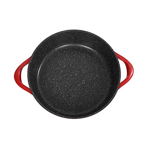 de aluminio sartén rojo de fundición a presión que no se pegue ollas de acero inoxidable olla caliente Juego de utensilios domésticos Pan con tapas de vidrio adecuadas para el hogar, regalos, viajes