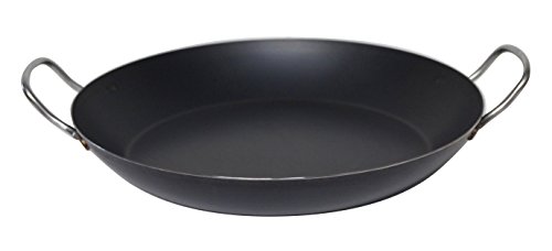 DE BUYER 5023.60 La Lyonnaise - Juego de 4 paellas (Chapa, 2 Asas), Color Azul