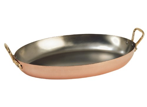 De Buyer 6451.36 - Sartén ovalada con 2 asas de bronce (36 cm)