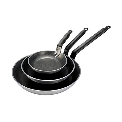 DE BUYER Choc Resto Induction 24 cm Sartén Multiuso Alrededor - Cacerola (Alrededor, Sartén Multiuso, Negro, Metal, 24 cm, 37 mm)