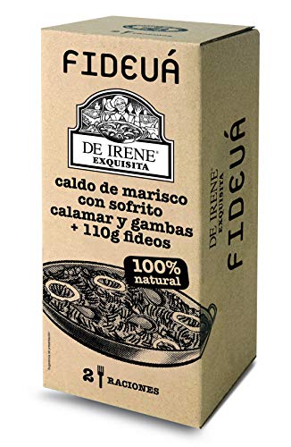 De Irene Paellas y Fideuas, Plato envasado de Fideos y Marisco - 6 unidades, 12 Raciones, Total 3990 gr.