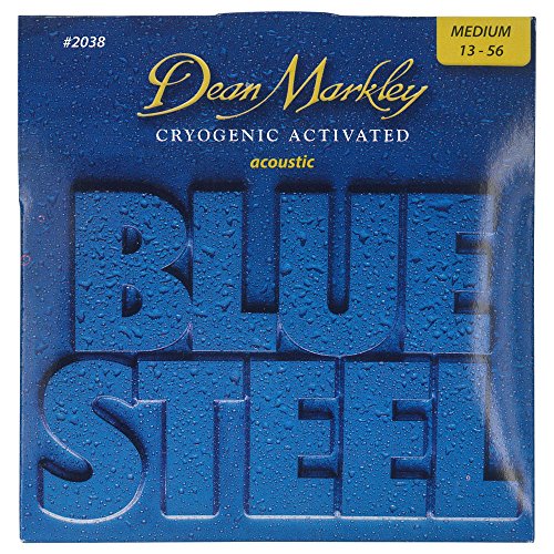 Dean Markley Blue Steel Acoustic MED - Cuerdas para guitarra (calibre 13-56)