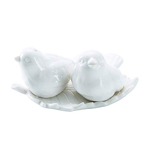 deanyi streptopelia en ventana cerámica sal y pimentero creativos pájaro Bote para especias (Utensilios de cocina Gadgets Party Oferta 1 pair Home Dekor