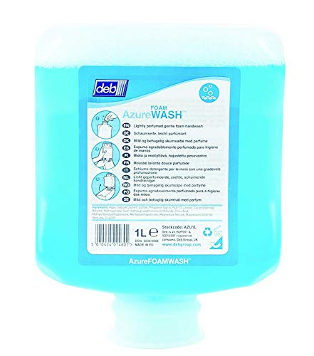 DEB AZURE FOAM WASH 1LCART AZU1L PK6