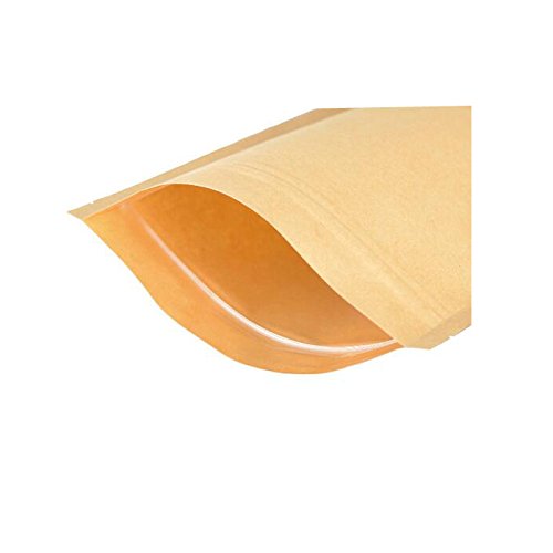 DecentGadget 50pcs Reusable Kraft Paper Seal Bags Food Storage Pouches//Bolsa de Papel para Alimentos Sándwich Cake Cookies Snacks (30x20cm)