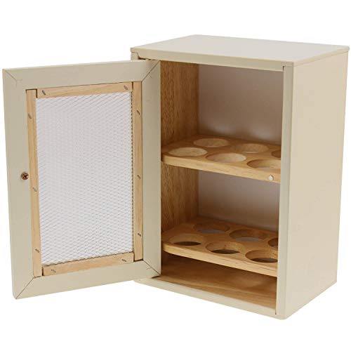 Deco 79 Nueva Cocina de Madera 12 Soporte para Huevos de Almacenamiento rústico Crema bandejas Cesta de Armario de