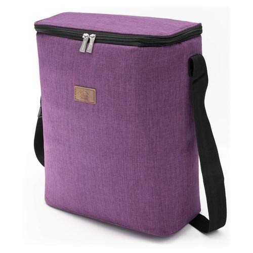 Decocasa Térmica Porta Alimentos, Bolsa Isotérmica Grande Para Almuerzo Comida Bebidas, 14 Litros, Morado, 14L