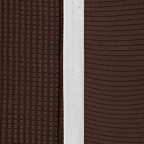 Deconovo Funda de Asiento Suave Elástica y Moderna Cubierta de Silla para Comedor Cocina Salon 2 Piezas Chocolate