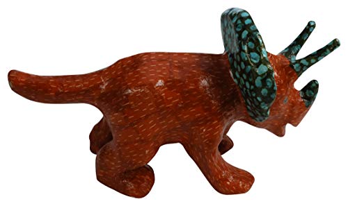 Decopatch – Figura para decorar (tamaño pequeño, papel maché Triceratops – marrón