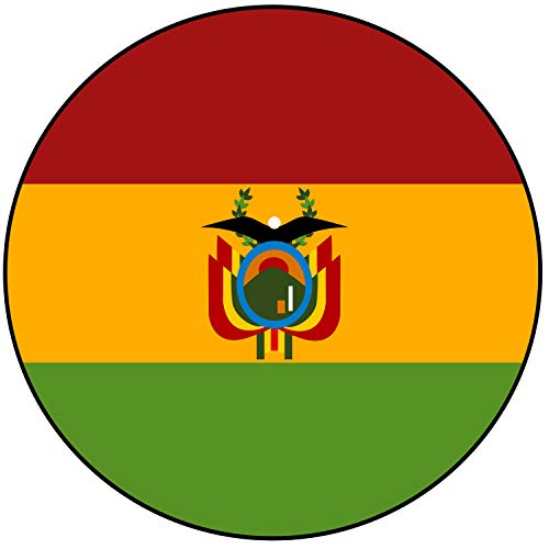 Decoración para tarta con diseño de bandera de Bolivia, redondo, círculo de 20 cm, cumpleaños, fiesta, celebración, evento