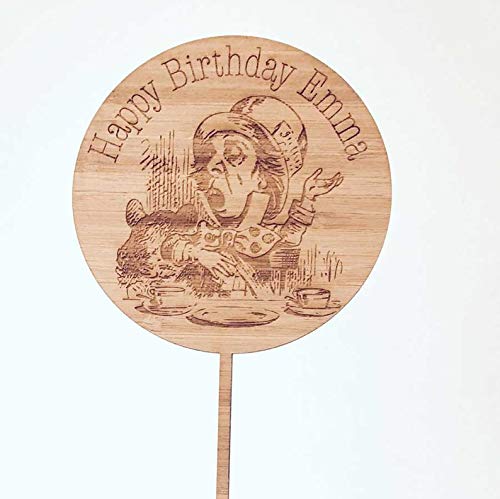 Decoración personalizada para tarta de cumpleaños de Alicia en el País de las Maravillas (ARC1691-HATTER)