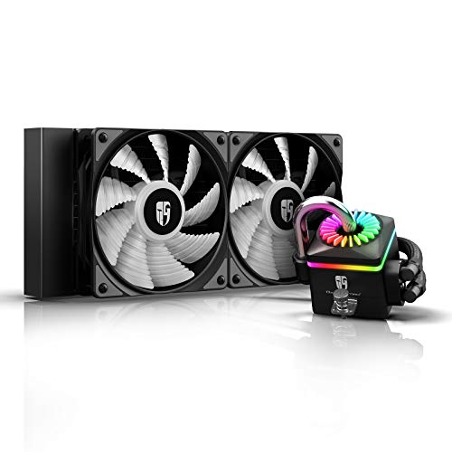 DEEP COOL Captain 240PRO V2, Refrigeración Líquida para CPU, Sistema Anti-Fugas, RGB Direccionable,Controlador de Cable o Controlado por Placa Base con Conector 5V-3pin, Garantía de 3 años