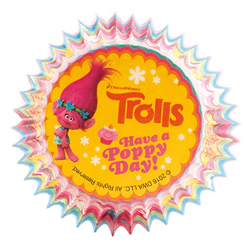 Dekora 339244 Trolls, Capsulas Cupcakes, 50 Pezzi, multicolor