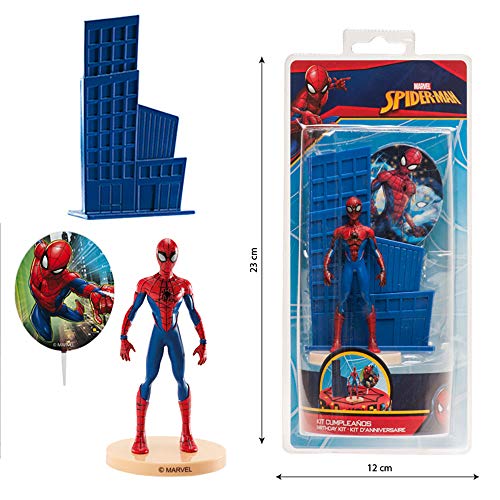 Dekora - Decoracion para Tartas con la Figura de Spiderman de PVC , color/modelo surtido