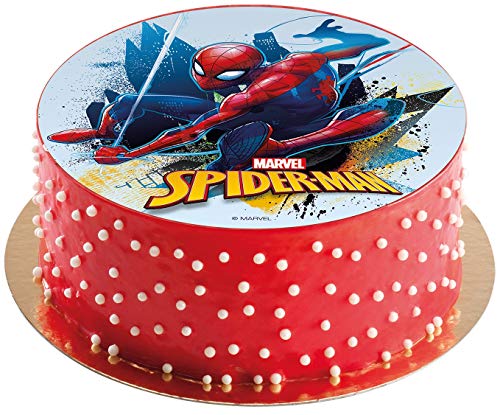 Dekora- Disco Comestible para Decoración de Tartas de Cumpleaños de Spiderman-16 cm (231362)