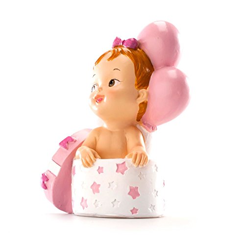 Dekora Figura Bautizo BEBÉ Regalo Y Globos Rosa