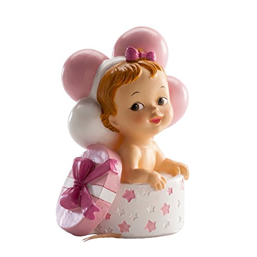 Dekora Figura Bautizo BEBÉ Regalo Y Globos Rosa