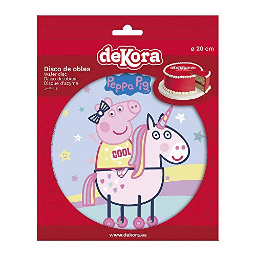 Dekora - Peppa Pig Decoracion Tartas de Cumpleaños, 20 cm, Multicolor, 160131