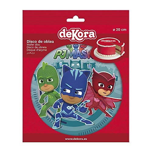 Dekora - PJ Masks Decoracion Tartas de Cumpleaños, 20 cm, Multicolor, 160132