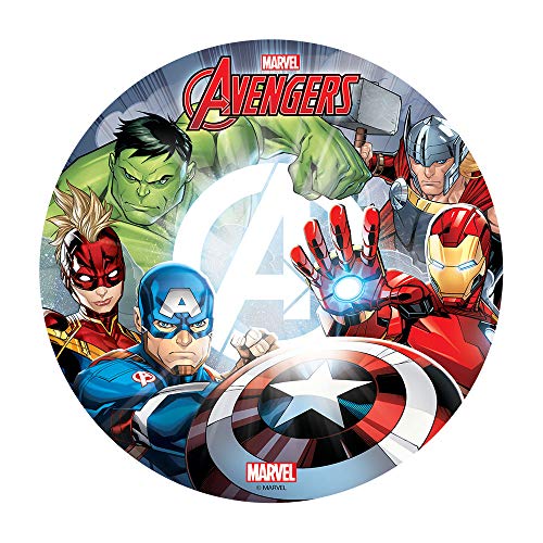 Dekora - The Avengers Decoracion Tartas de Cumpleaños, 20 cm, Multicolor, 114401