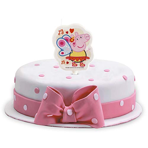 Dekora- Vela de Cumpleaños 2D de Peppa Pig para Tartas Infantiles - 7,5 cm (346233)