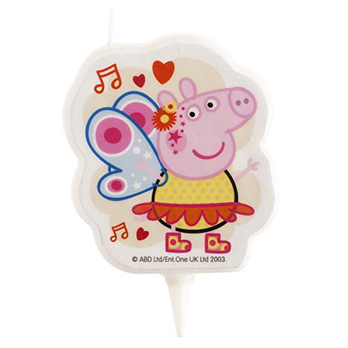 Dekora- Vela de Cumpleaños 2D de Peppa Pig para Tartas Infantiles - 7,5 cm (346233)