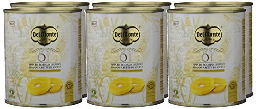 Del Monte Piña en Jugo Extra Dulce Rodajas - Paquete de 6 x 920 gr - Total: 5520 gr