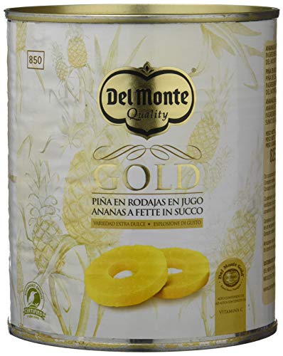 Del Monte Piña en Jugo Extra Dulce Rodajas - Paquete de 6 x 920 gr - Total: 5520 gr