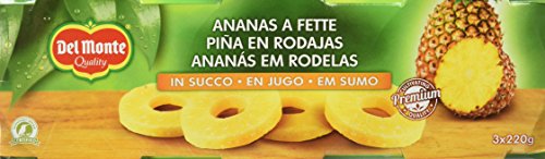 Del Monte - Piña en Rodajas en su Jugo 3 x 220 g