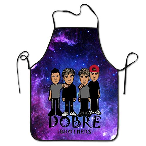 Delantal de cocina de los hermanos de Dobre de <br> Primavera! Delantales de chef con estampado 3D | Gran regalo de recuerdo de cocina para el hogar suave | Accesorios de viaje 1 Talla Babero Ajustabl